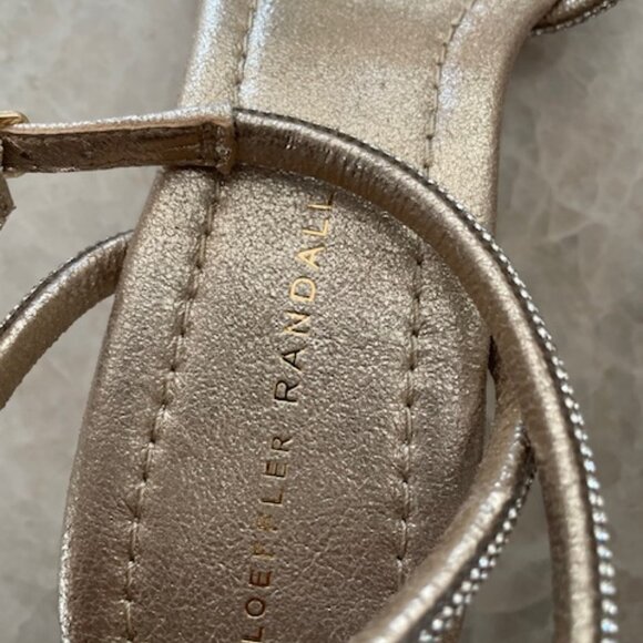 Loeffler Randall Mikel Crystal Embellished Suede Bow Sandals, Size 9.5 - Picture 4 of 10